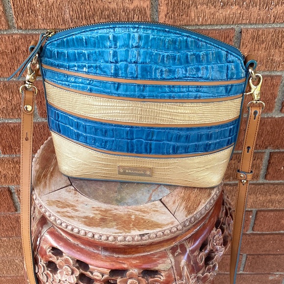 Brahmin Mini Duxbury in Surf Vineyard crossbody purse - Picture 1 of 17
